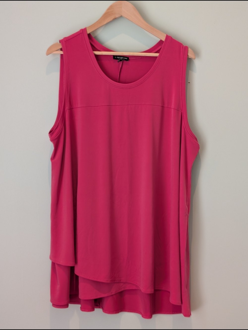 Lane Bryant Bright Fuchsia Layered Sleeveless Tank